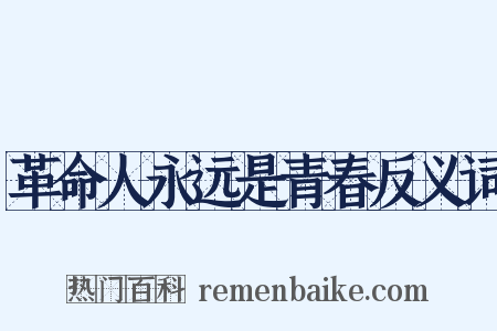 革命人永远是青春反义词是什么意思的图片